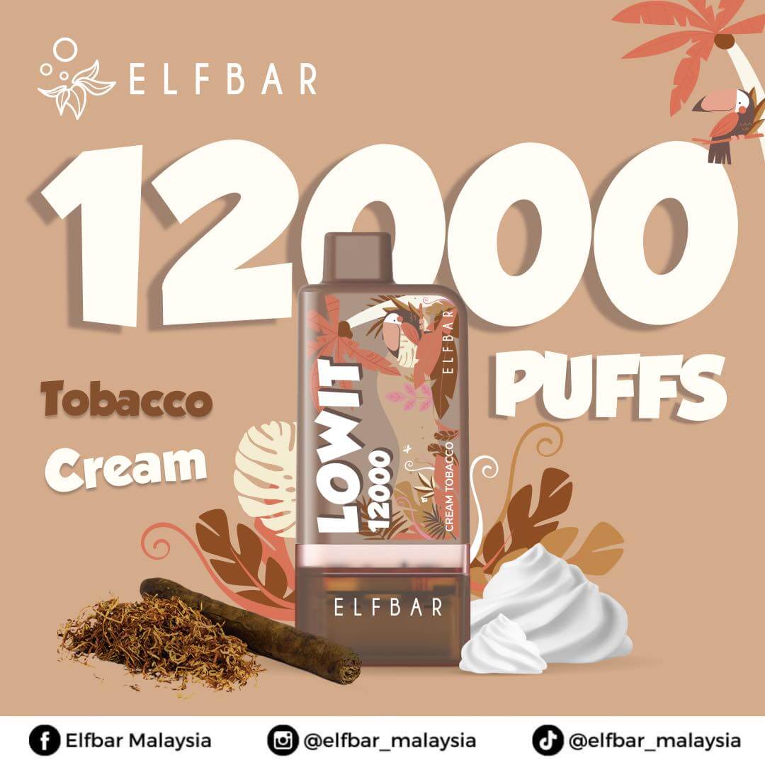 Elf-Bar-Lowit-12000-tobacco-cream-(SG VAPE COD)