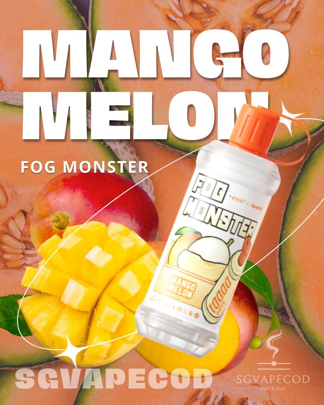 Fog Monster 10000-Mango Melon