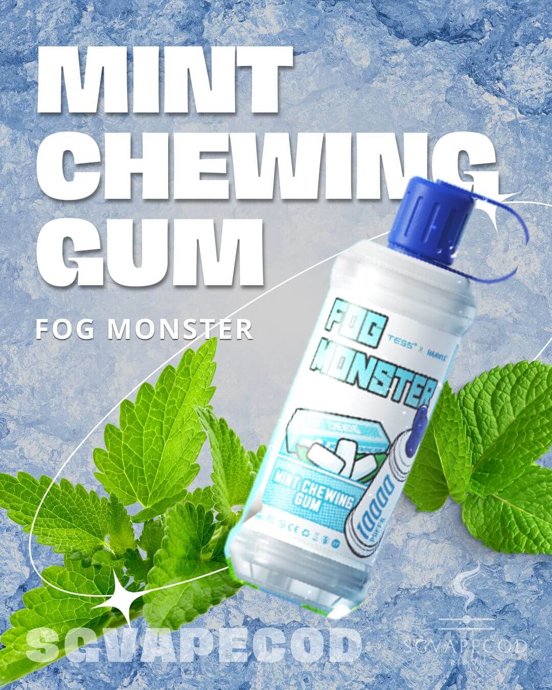 Fog Monster 10000-Mint Chewing Gum