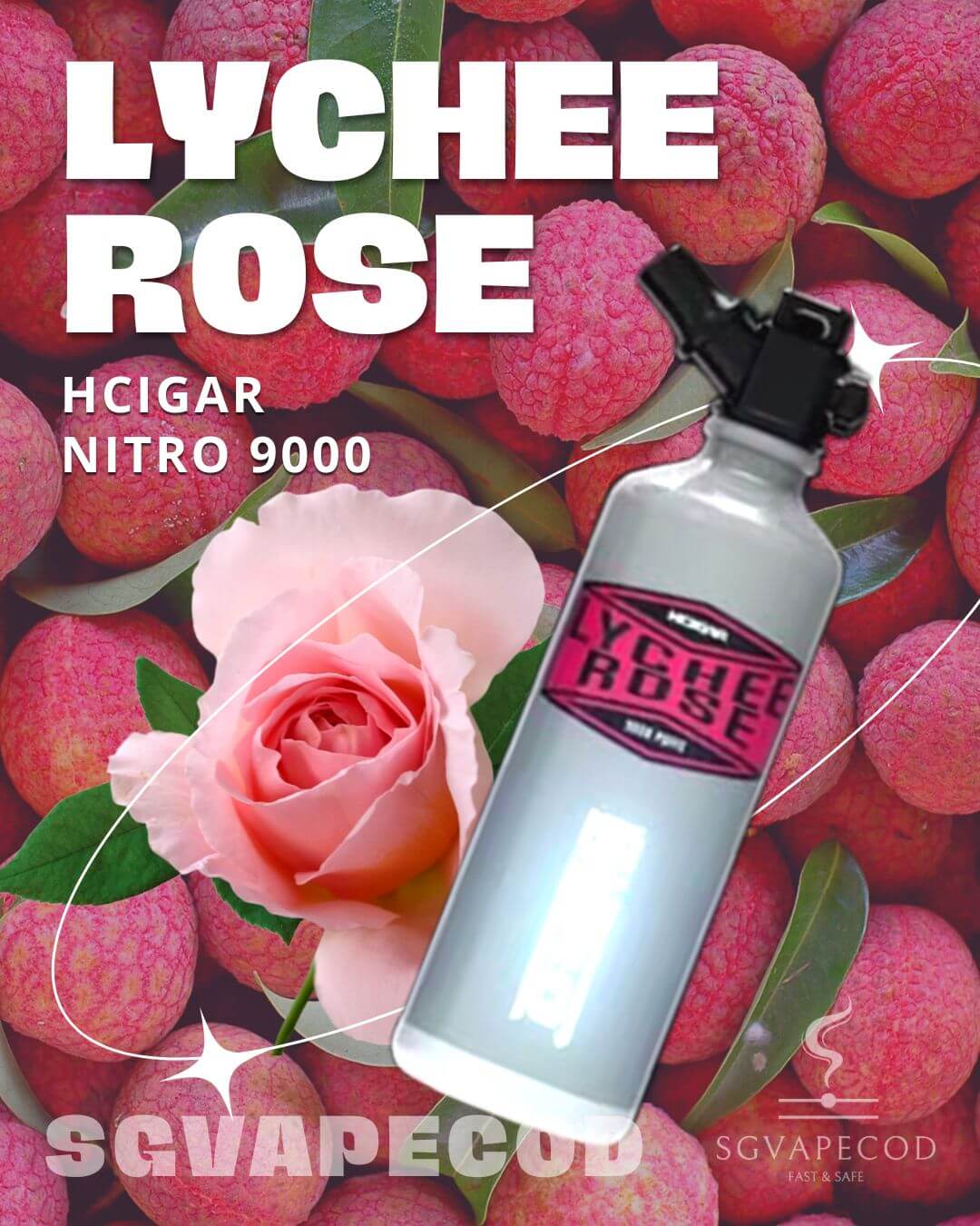 Hcigar Nitro 9000-Lychee Ross