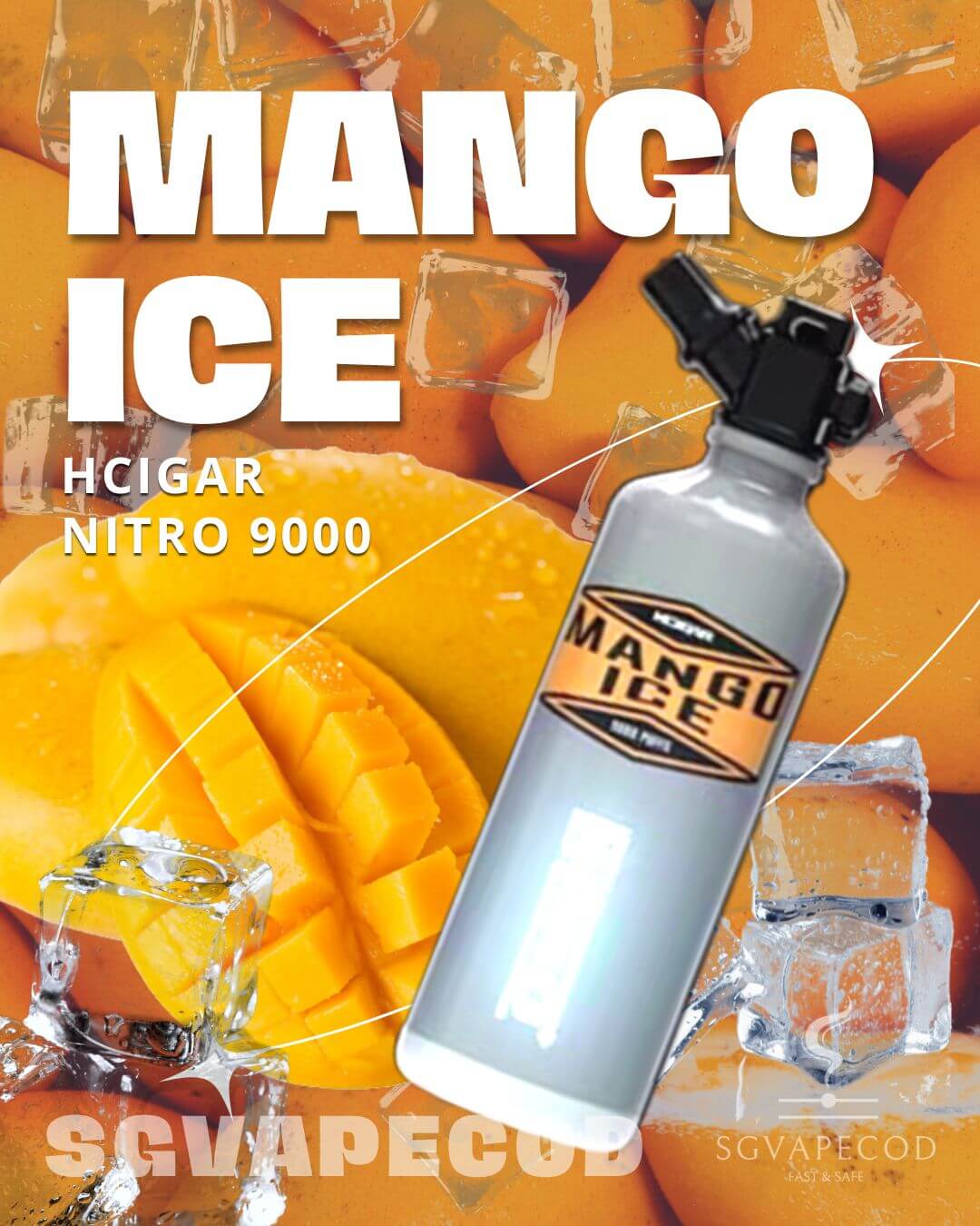 Hcigar Nitro 9000-Mango Ice