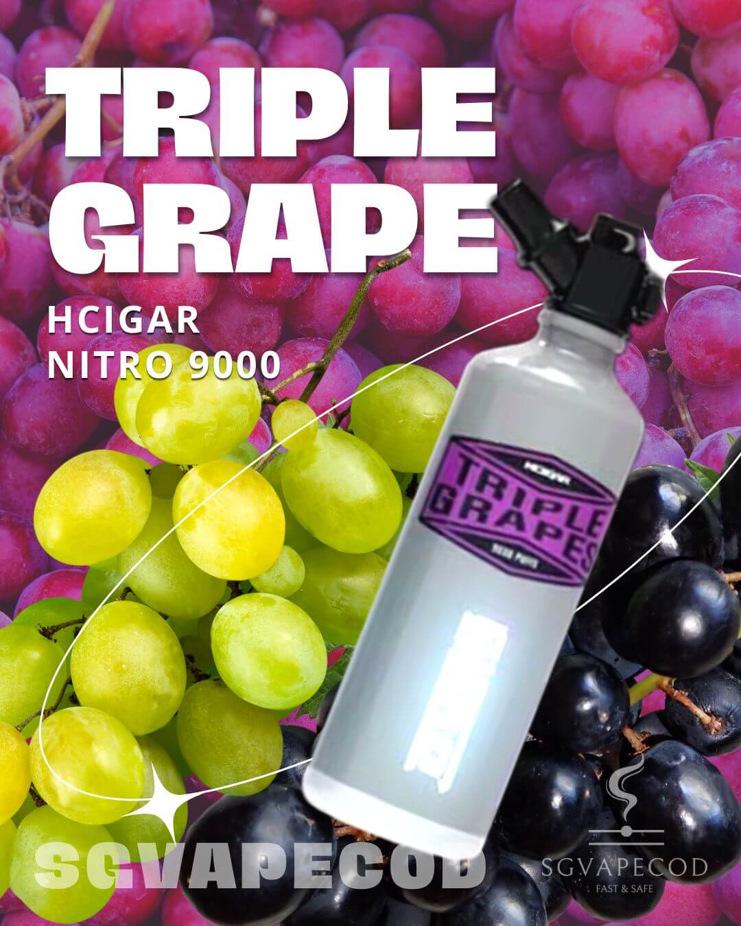Hcigar Nitro 9000-Triple Grape