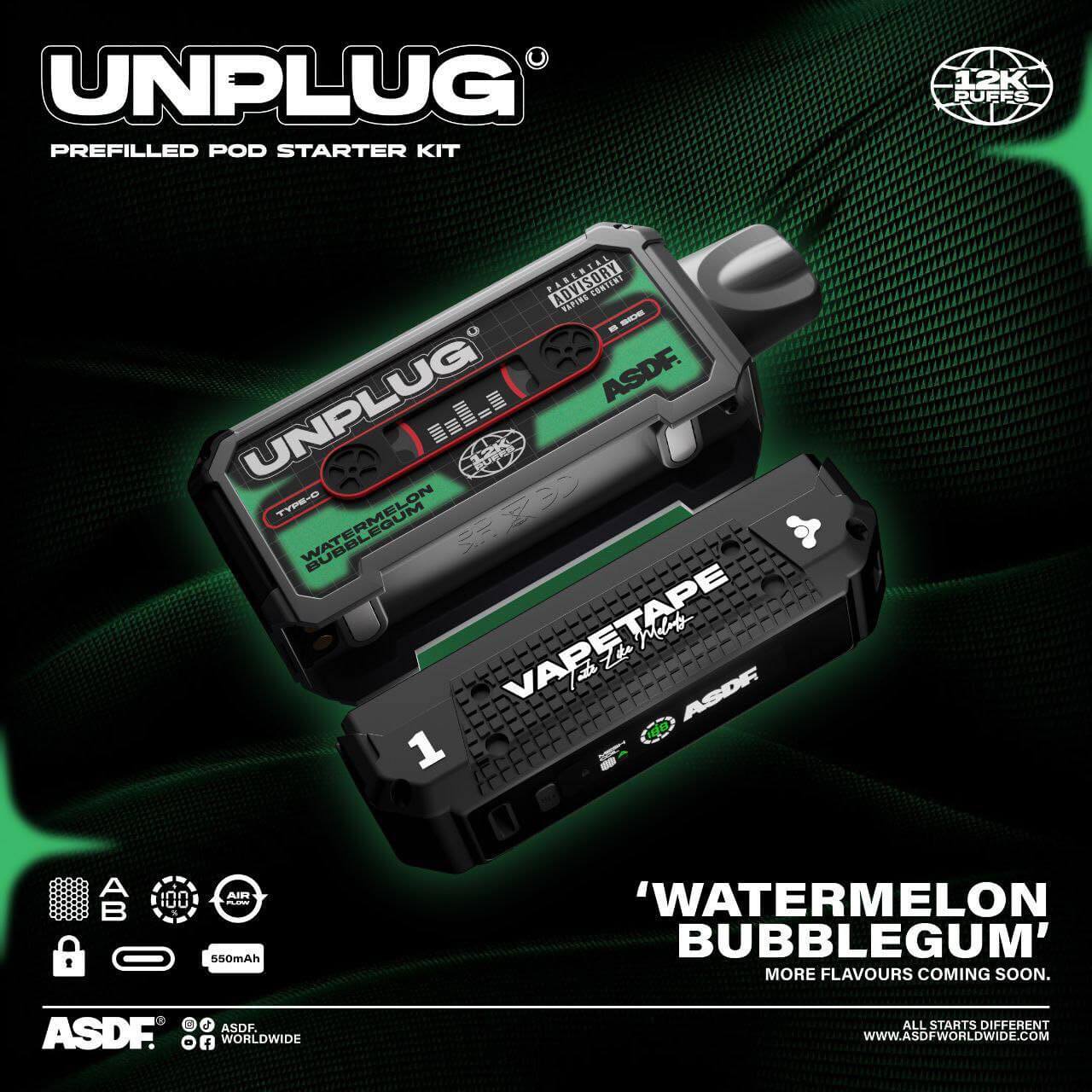 vapetape-unplug-12000-watermelon-bubblegum-(SG VAPE COD)