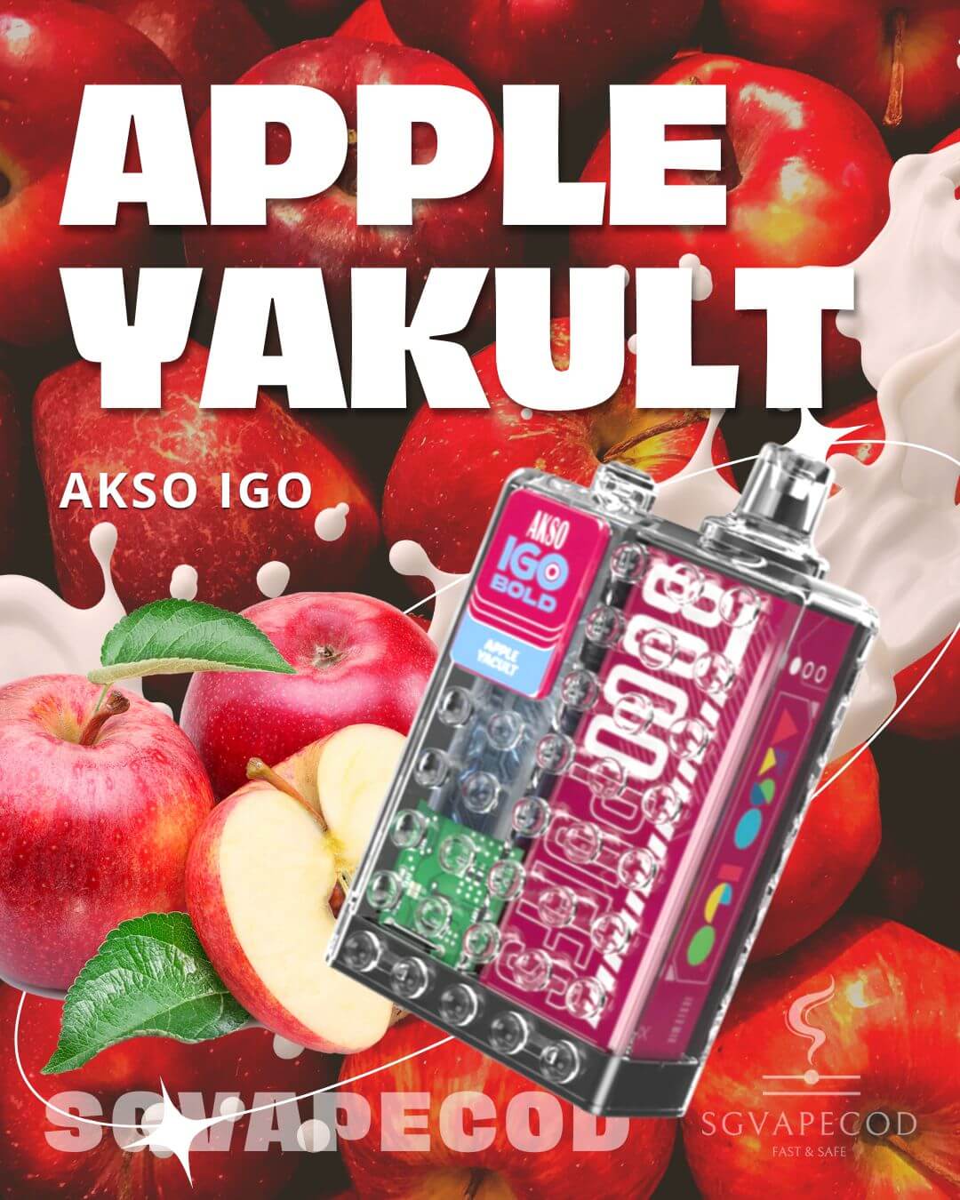 Akso IGO 8000-Apple Yakult