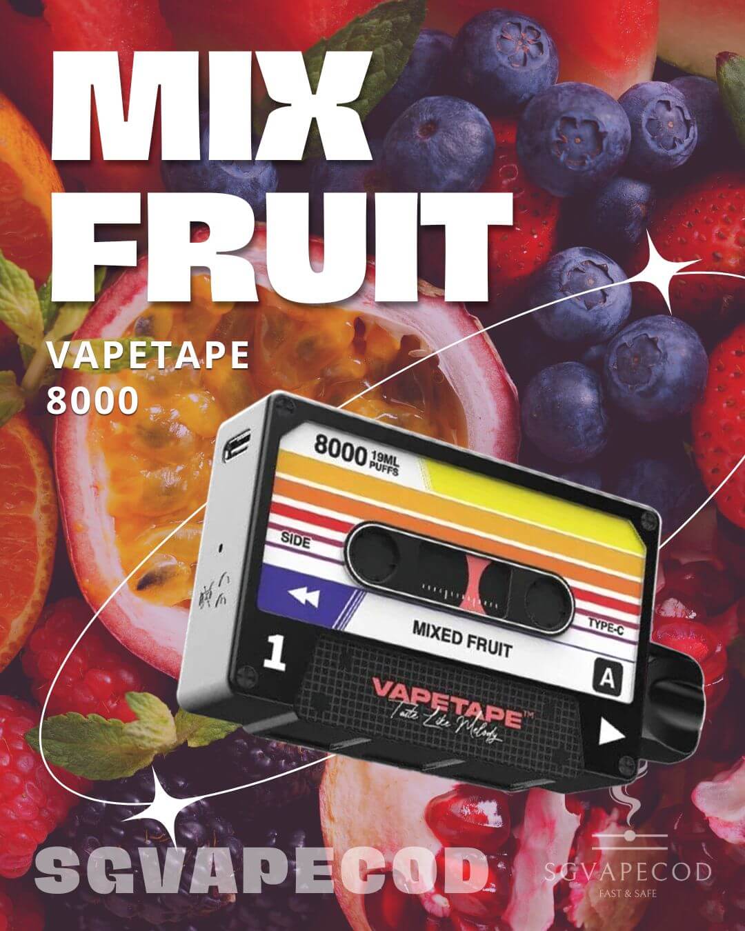 Vapetape-8000-Mix-Fruit-(SG VAPE COD)