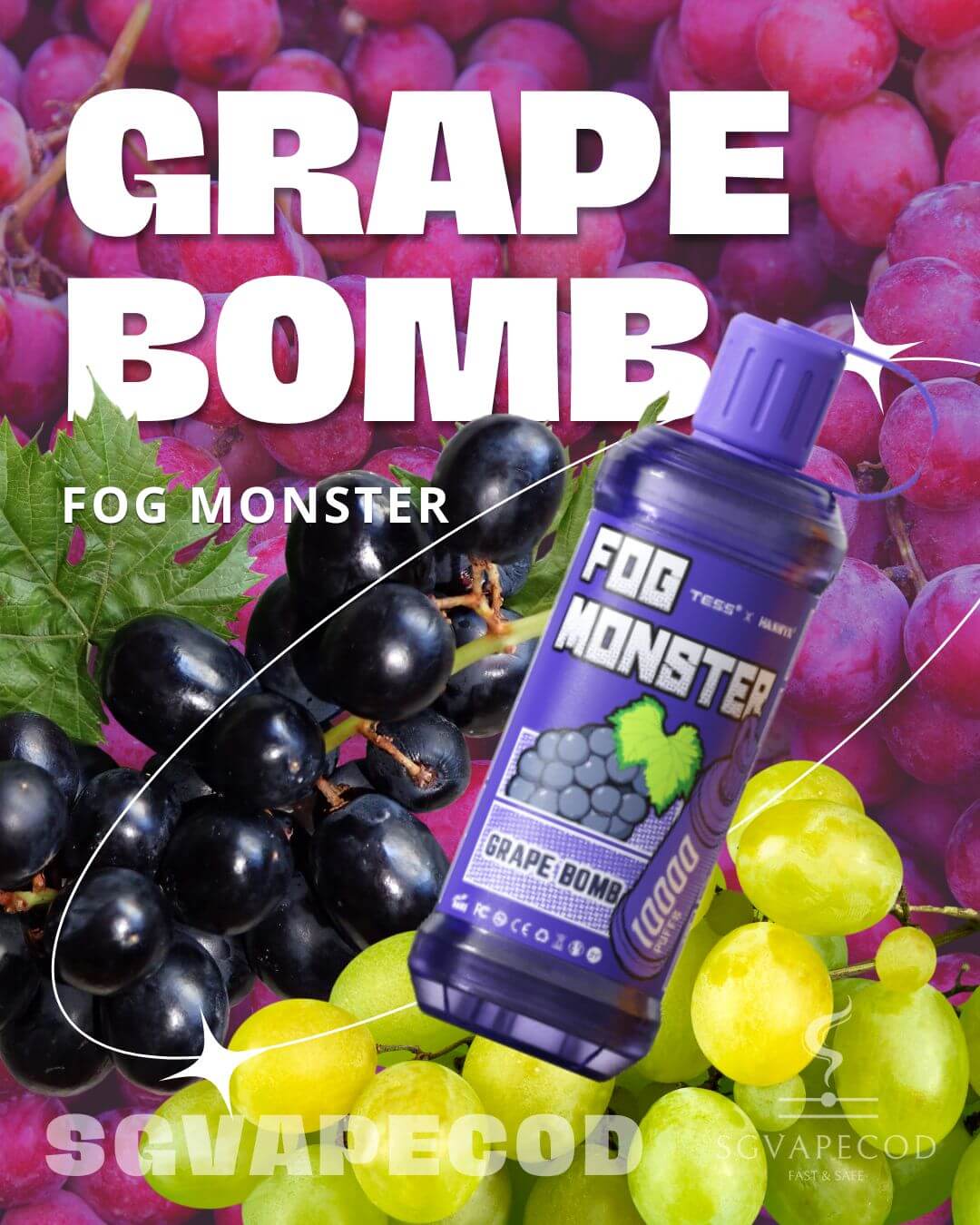 Fog Monster 10000-Grape Bomb