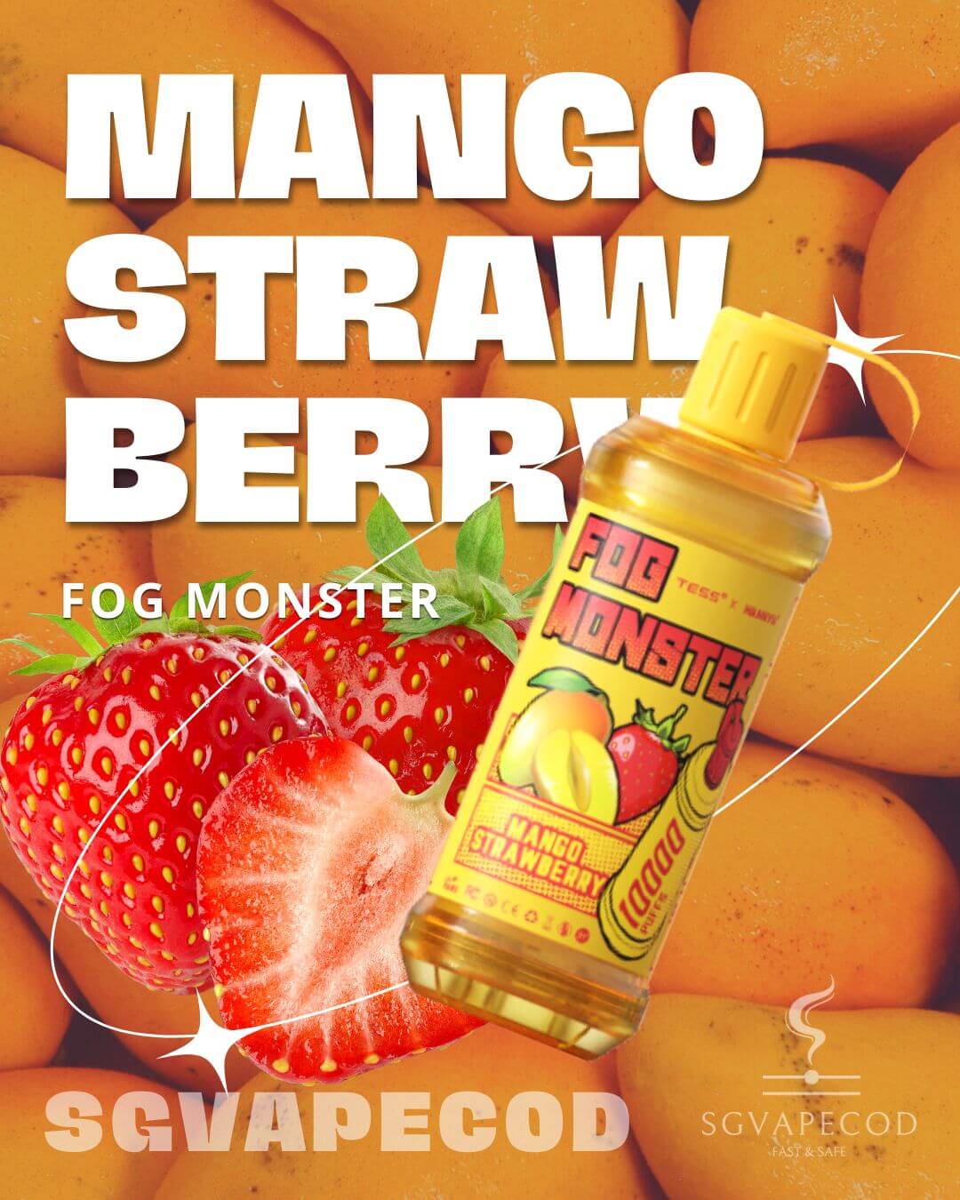 Fog Monster 10000-Mango Strawberry 