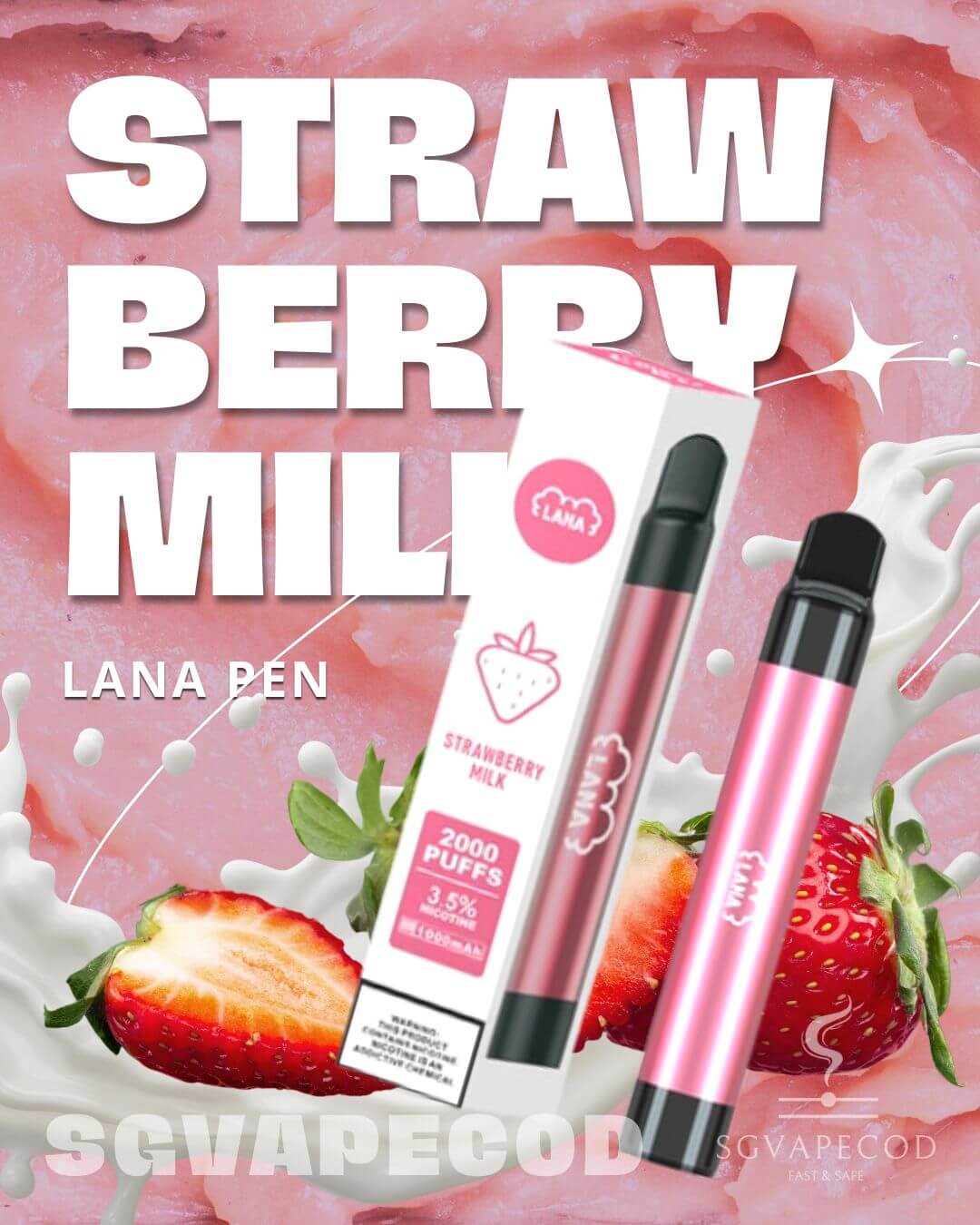 Lana Pen 2000 Bundle-Strawberry Milk