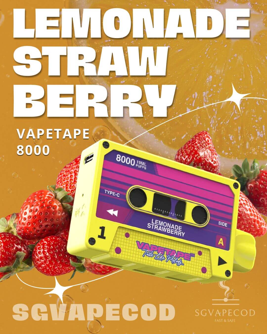 Vapetape-8000-Lemonade-Strawberry-(SG VAPE COD)