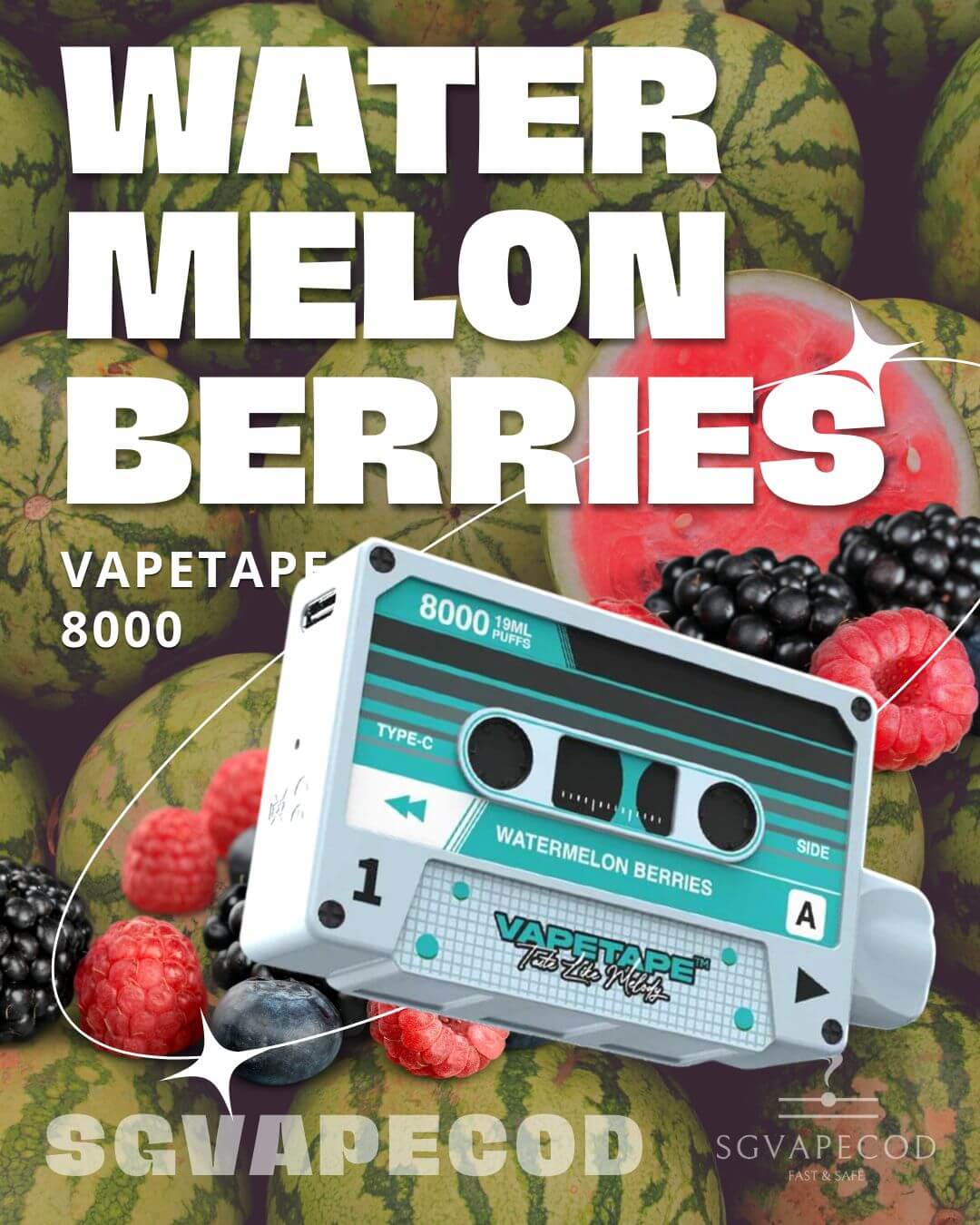 Vapetape-8000-Watermelon-Berries-(SG VAPE COD)